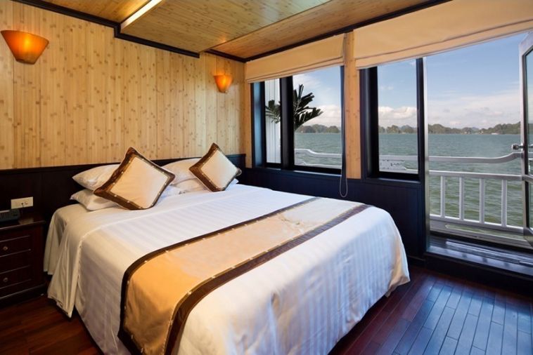Double private balcony upper floor