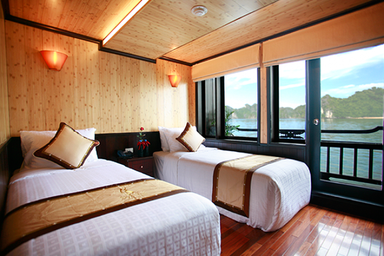 Twin private balcony